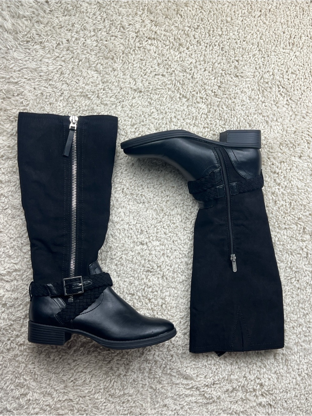 CIRCUS BY SAM EDELMAN WOMENS RIDING BOOTS SZ 7.5 PREOWNED BLACK